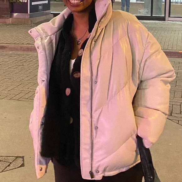 Artizia Cloud Puff - Size Small White Faux Leather Puffer - Picture 6 of 6